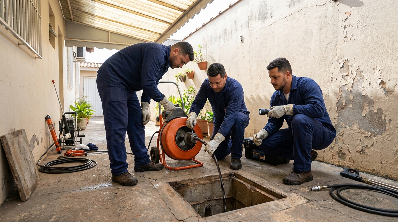 Desentupimento de esgoto com hidrojateamento em Rio Branco‑AC